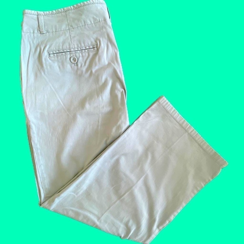 TALBOTS pale mint green signature slim crop pants - Picture 2 of 9